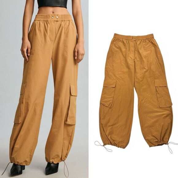 Anthropologie Pants - PILCRO BY ANTHROPOLOGIE Pull-On Cargo Parachute Pants XLT Tall Bronze Cyberpunk